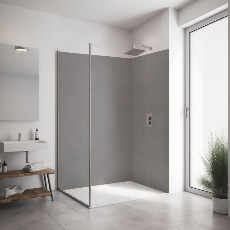 Corner shower set — Stone
