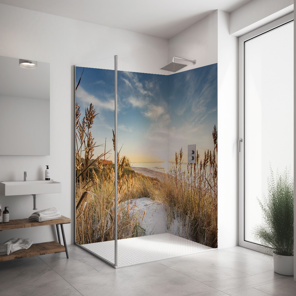 Eckset Duschrückwand “Ostsee” MAR_34_21