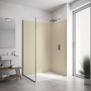 Eckset Duschrückwand "Perlweiß" RAL_1013