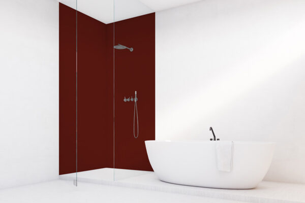 PlateART Duschrückwand Küchenrückwand Wandverkleidung RAL 3011 Braunrot