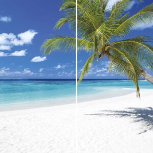 Alternative view of Eckset Duschrückwand “Karibischer Strand” K_04_19