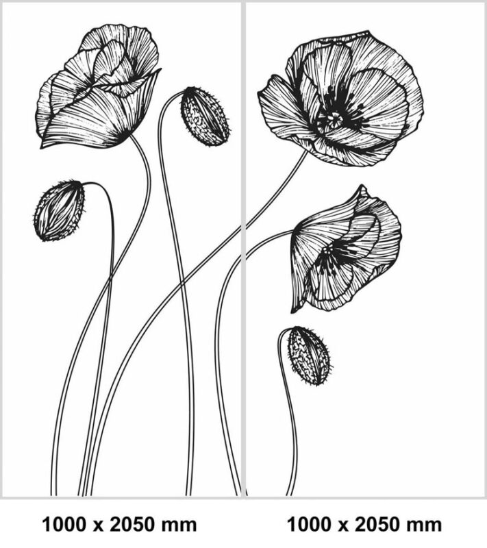 Eck-Duschset — Blumen