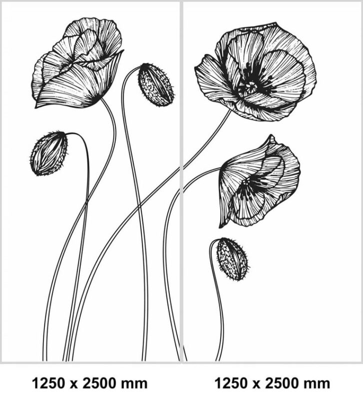 Eck-Duschset — Blumen