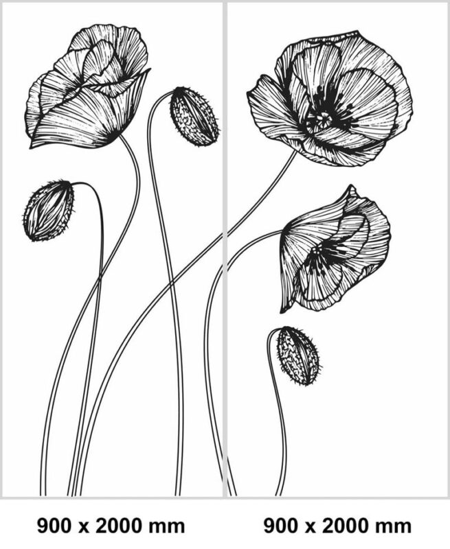 Eck-Duschset — Blumen