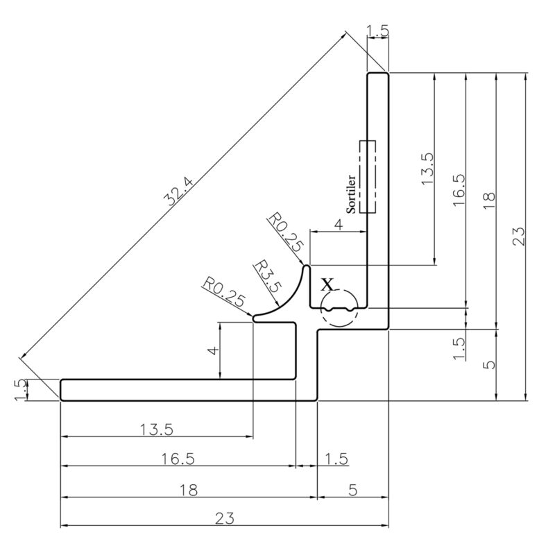 PlateART Set de perfiles de aluminio «Nicho», azul